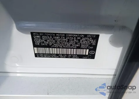 2013 Lexus Gs 350 from USA, damaged, VIN JTHCE1BL9D5004566